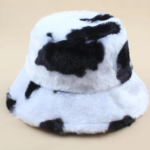 Vintage Faux Fur Plush Bucket Hat/ FLUFFY BUCKET HATS/ - Picture 3 of 7